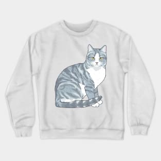 Gray Tabby Cat Crewneck Sweatshirt